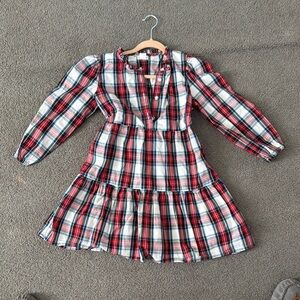 Plaid Long Sleeve Dress
